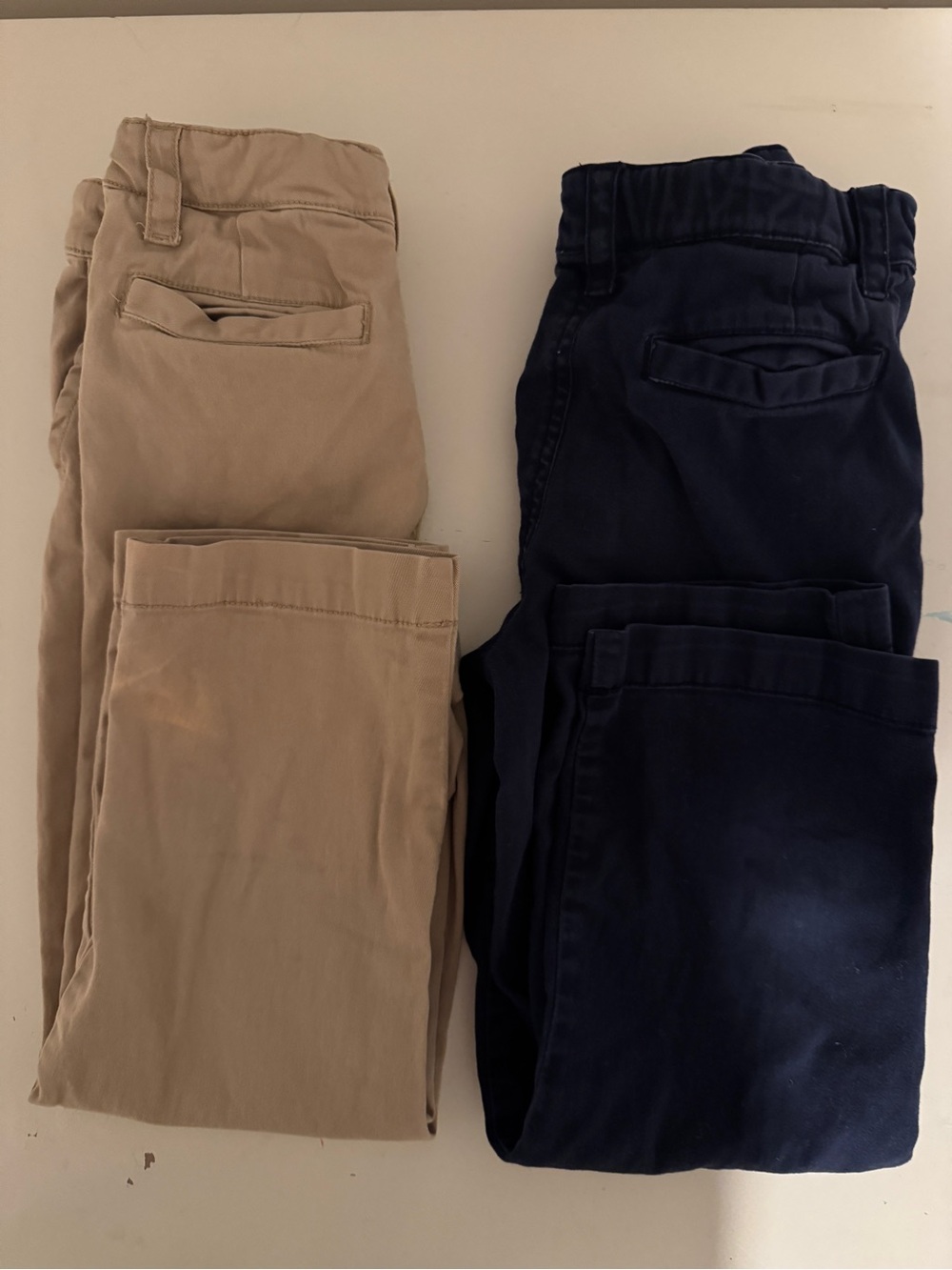 2 pairs of Primary cotton 5T uniform chinos